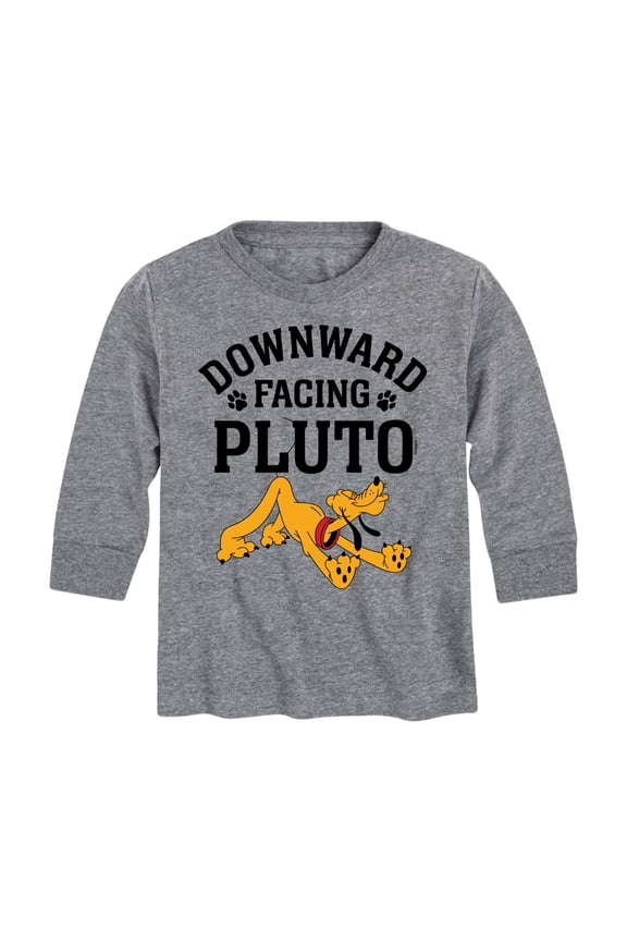 Mickey & Friends - Downward Facing Pluto - Toddler And Youth Long Sleeve Graphic T-Shirt