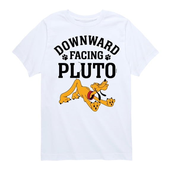 Mickey & Friends - Downward Facing Pluto - Toddler And Youth Short Sleeve Graphic T-Shirt