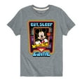 thumbnail image 1 of Mickey & Friends - Eat, Sleep, Game - Toddler And Youth Short Sleeve Graphic T-Shirt, 1 of 5