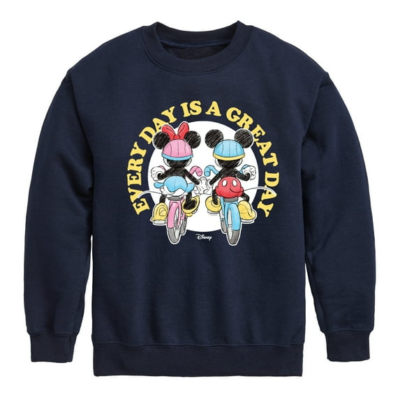 Mickey & Friends - Every Day Is A Great Day - Toddler And Youth Crewneck Fleece Sweatshirt