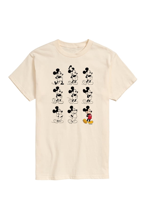 Mickey & Friends - Evolution of Mickey - Men's Short Sleeve Graphic T-Shirt