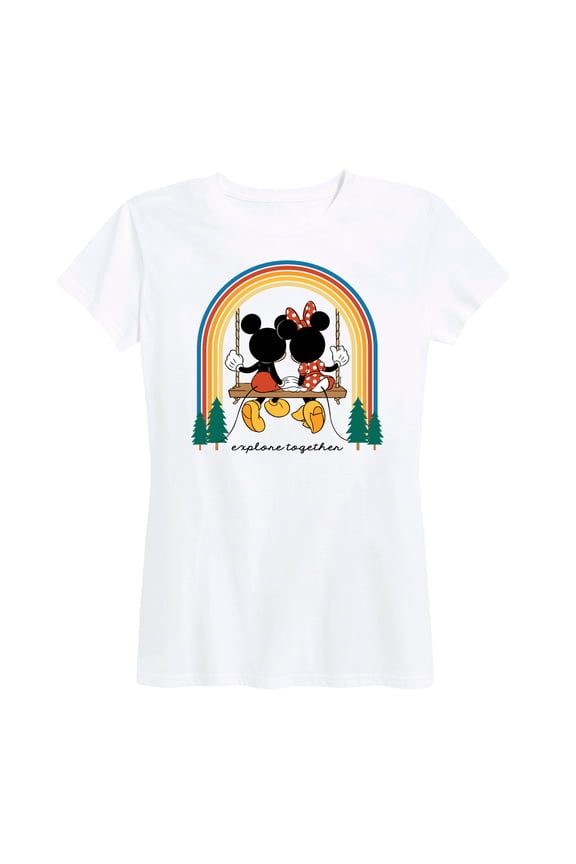 Mickey & Friends - Explore Together Rainbow - Women's Short Sleeve Graphic T-Shirt