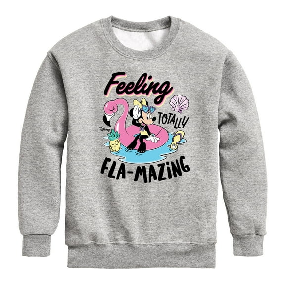 Mickey & Friends - Feeling Flamazing - Toddler And Youth Crewneck Fleece Sweatshirt
