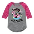 thumbnail image 1 of Mickey & Friends - Feeling Flamazing - Toddler And Youth Girls Raglan Graphic T-Shirt, 1 of 5