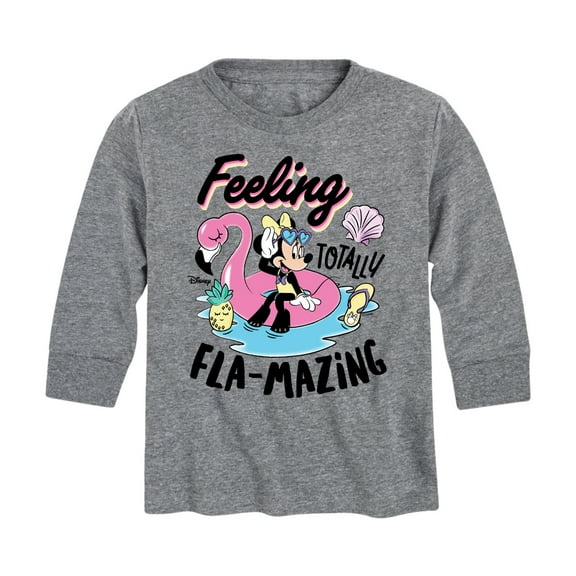 Mickey & Friends - Feeling Flamazing - Toddler And Youth Long Sleeve Graphic T-Shirt