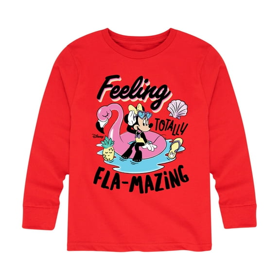 Mickey & Friends - Feeling Flamazing - Toddler And Youth Long Sleeve Graphic T-Shirt