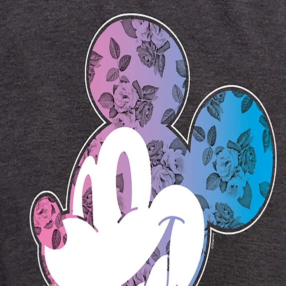 Mickey & Friends - Floral Gradient Mickey - Women's Short Sleeve Graphic T-Shirt