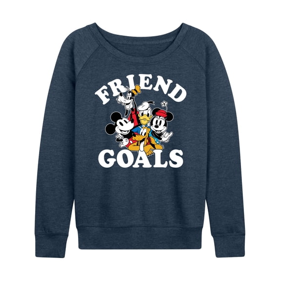 Mickey & Friends - Friend Goals - Women's Lightweight French Terry Long Sleeve Shirt