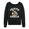 thumbnail image 1 of Mickey & Friends - Friend Goals - Women's Lightweight French Terry Long Sleeve Shirt, 1 of 5
