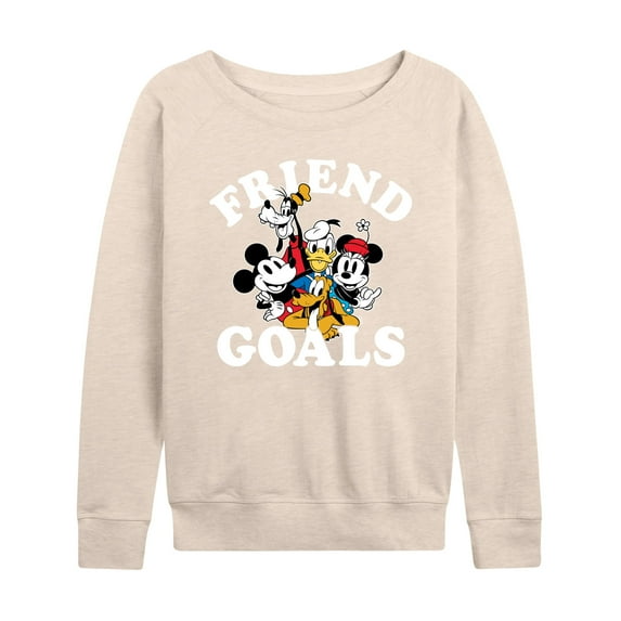 Mickey & Friends - Friend Goals - Women's Lightweight French Terry Long Sleeve Shirt