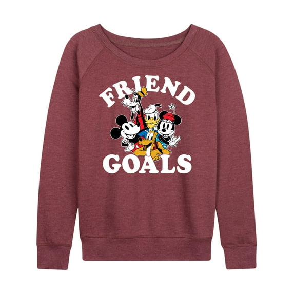 Mickey & Friends - Friend Goals - Women's Lightweight French Terry Long Sleeve Shirt