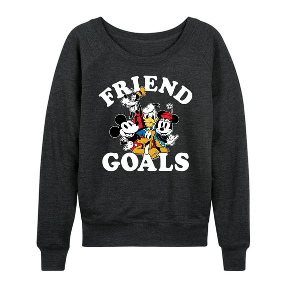 Mickey & Friends - Friend Goals - Women's Lightweight French Terry Long Sleeve Shirt