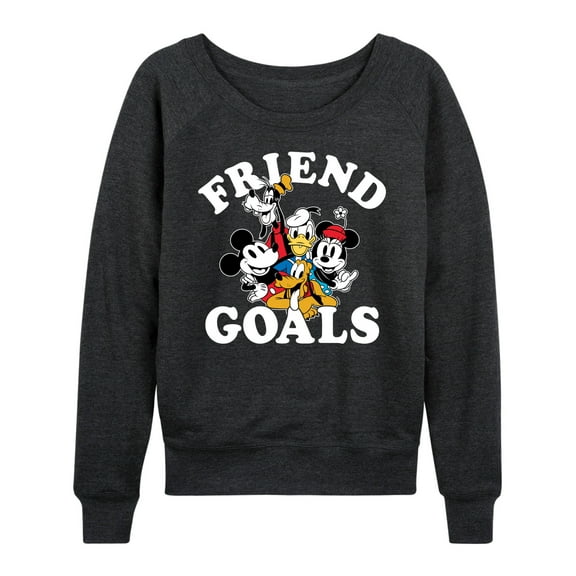 Mickey & Friends - Friend Goals - Women's Lightweight French Terry Long Sleeve Shirt