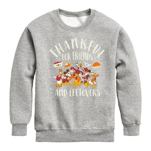 Mickey & Friends - Friends And Leftovers - Toddler and Youth Crewneck Fleece Sweatshirt