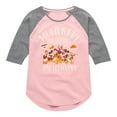 thumbnail image 1 of Mickey & Friends - Friends And Leftovers - Toddler and Youth Girls Raglan Graphic T-Shirt, 1 of 3