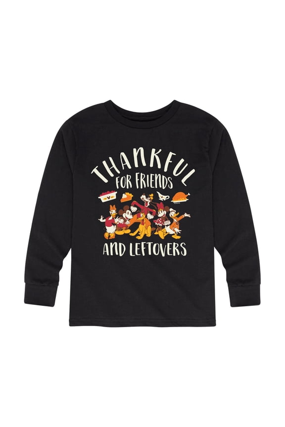 Mickey & Friends - Friends And Leftovers - Toddler and Youth Long Sleeve Graphic T-Shirt