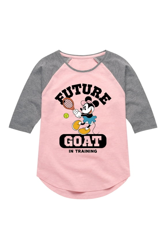 Mickey & Friends - Future GOAT in Training (Minnie) - Toddler And Youth Girls Raglan Graphic T-Shirt