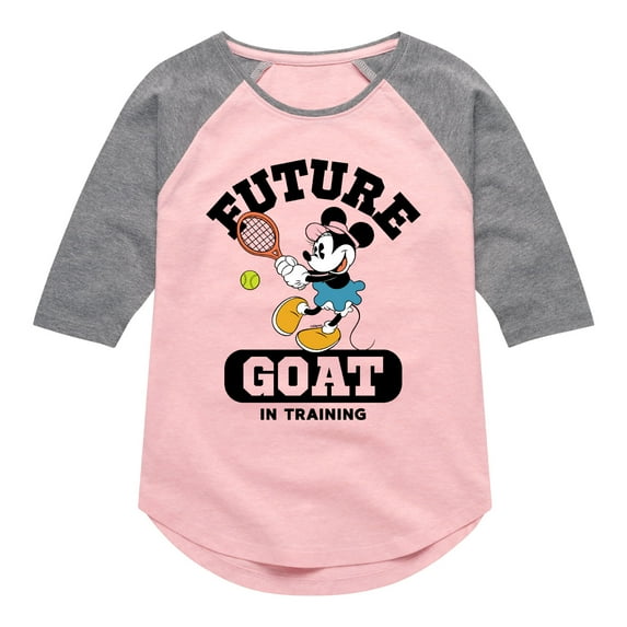 Mickey & Friends - Future GOAT in Training (Minnie) - Toddler And Youth Girls Raglan Graphic T-Shirt