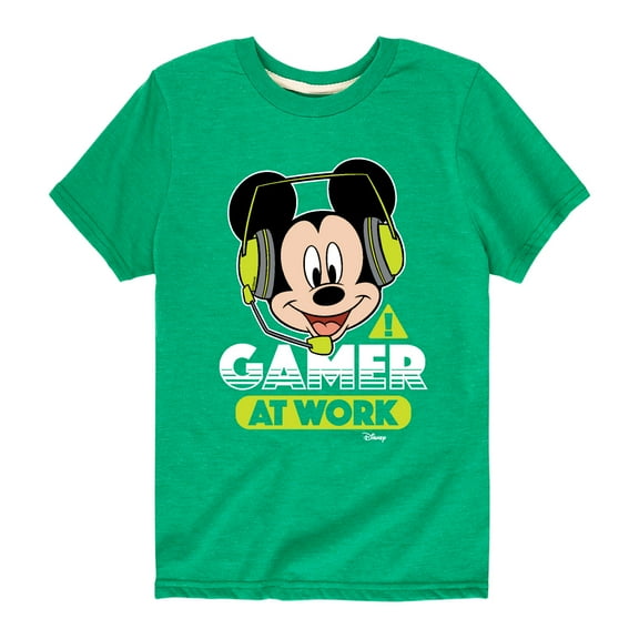 Mickey & Friends - Gamer At Work - Toddler And Youth Short Sleeve Graphic T-Shirt