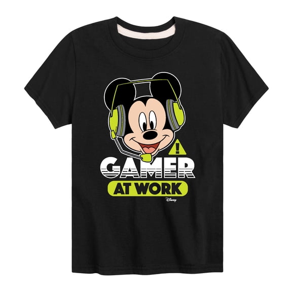 Mickey & Friends - Gamer At Work - Toddler And Youth Short Sleeve Graphic T-Shirt
