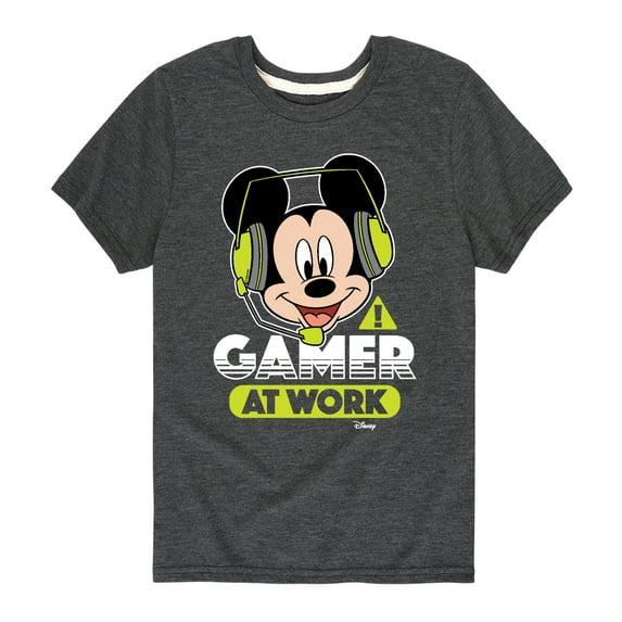 Mickey & Friends - Gamer At Work - Toddler And Youth Short Sleeve Graphic T-Shirt
