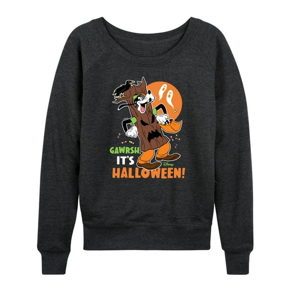 Mickey & Friends - Gawrsh It's Halloween - Women's Lightweight French Terry Long Sleeve Shirt