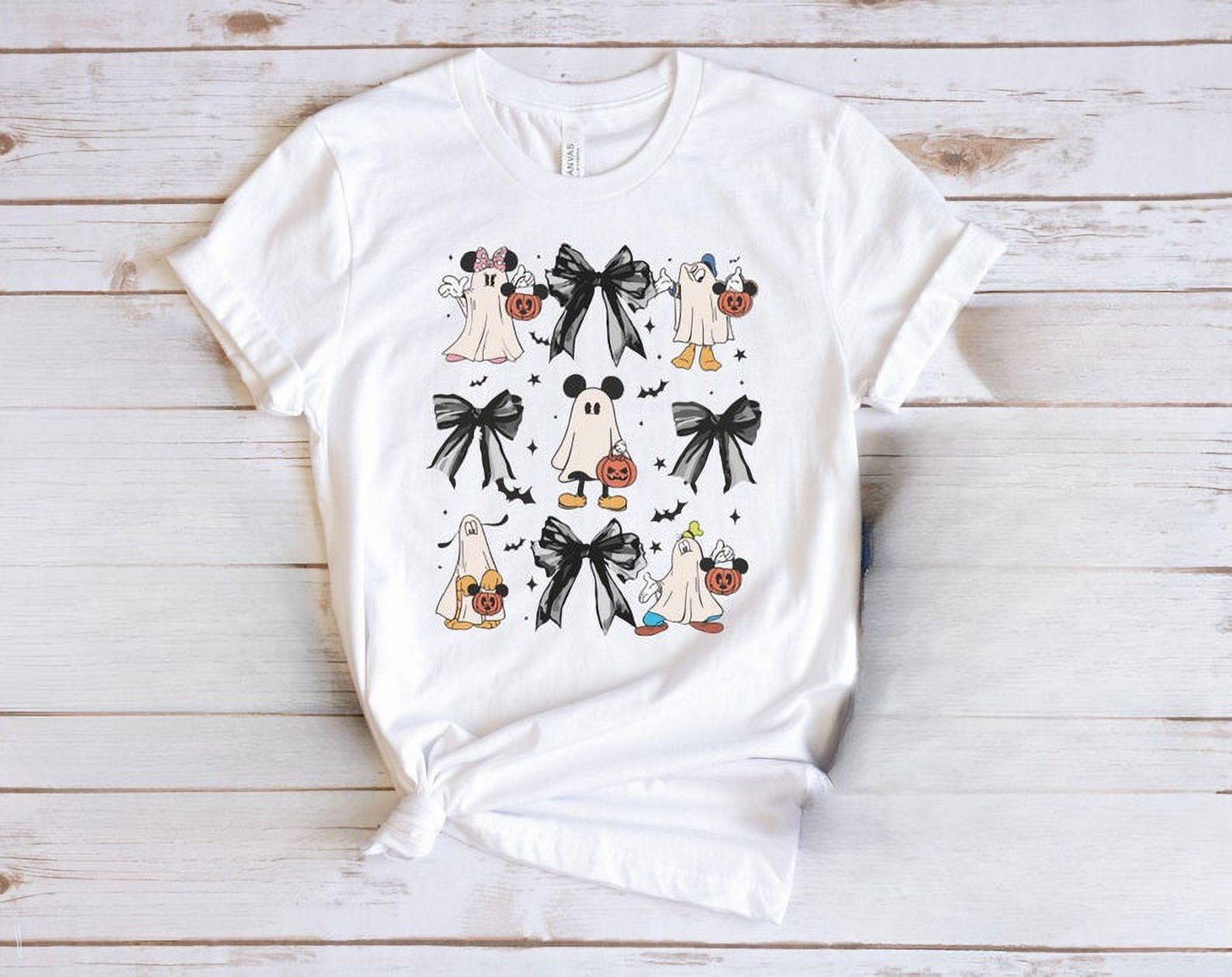 Mickey & Friends Ghost Coquette Bow Halloween Shirt, Disney Mickey's