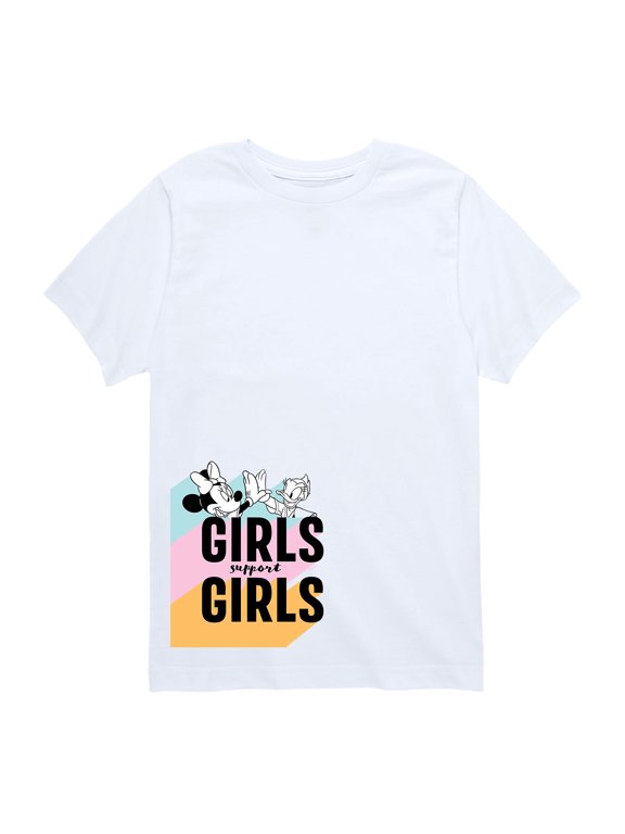 Mickey & Friends - Girls Support Girls - Toddler And Youth Short Sleeve Graphic T-Shirt
