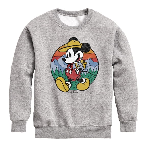Disney - Mickey & Friends - Going on a Hike through the Woods - Toddler And Youth Crewneck Fleece Sweatshirt