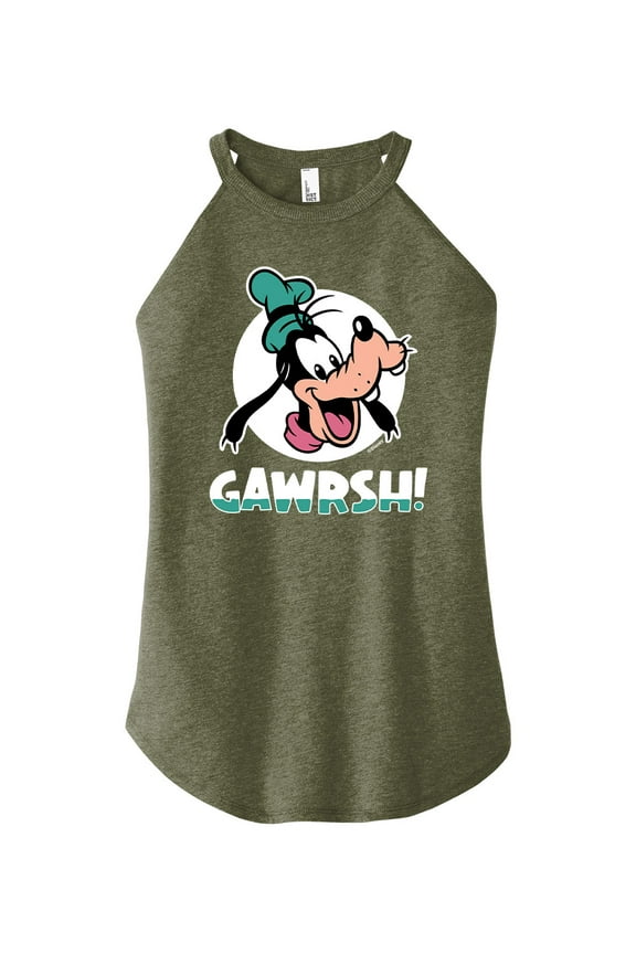 Mickey & Friends - Goofy Gawrsh - Juniors High Neck Tank Top