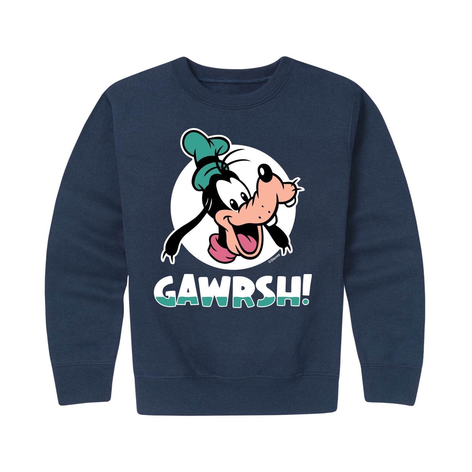 Mickey Friends Goofy Gawrsh Toddler And Youth Crewneck Fleece Sweatshirt