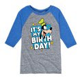 thumbnail image 1 of Mickey & Friends - Goofy It's My Birthday - Toddler And Youth Girls Raglan Graphic T-Shirt, 1 of 1