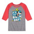 thumbnail image 1 of Mickey & Friends - Goofy It's My Birthday - Toddler And Youth Girls Raglan Graphic T-Shirt, 1 of 1