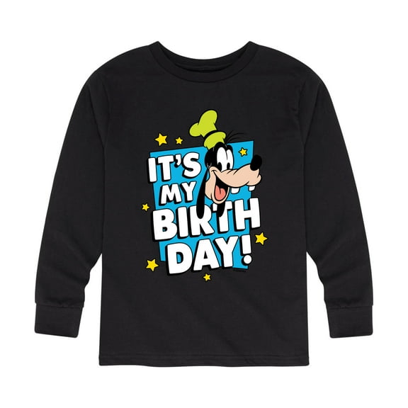 Mickey & Friends - Goofy It's My Birthday - Youth Long Sleeve Graphic T-Shirt