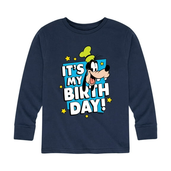 Mickey & Friends - Goofy It's My Birthday - Youth Long Sleeve Graphic T-Shirt