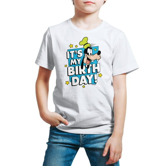 Mickey & Friends - Goofy It's My Birthday - Youth Short Sleeve Graphic T-Shirt
