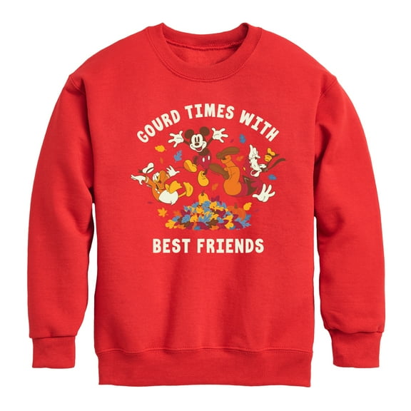 Mickey & Friends - Gourd Times With Best Friends - Toddler and Youth Crewneck Fleece Sweatshirt