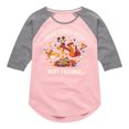 thumbnail image 1 of Mickey & Friends - Gourd Times With Best Friends - Toddler and Youth Girls Raglan Graphic T-Shirt, 1 of 4