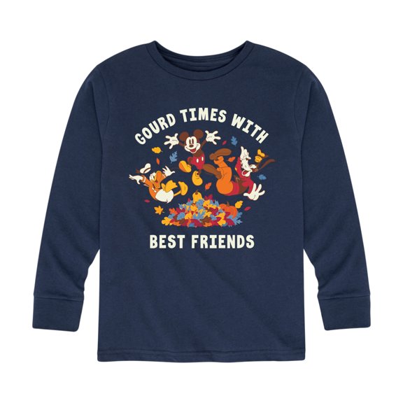 Mickey & Friends - Gourd Times With Best Friends - Toddler and Youth Long Sleeve Graphic T-Shirt