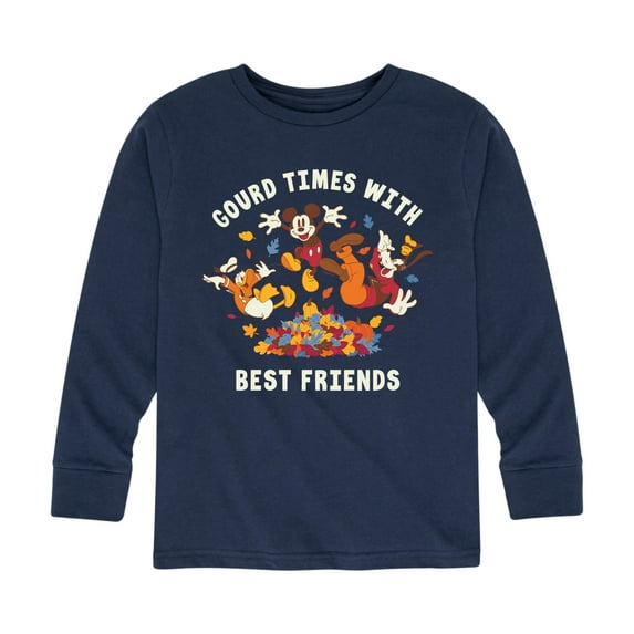 Mickey & Friends - Gourd Times With Best Friends - Toddler and Youth Long Sleeve Graphic T-Shirt
