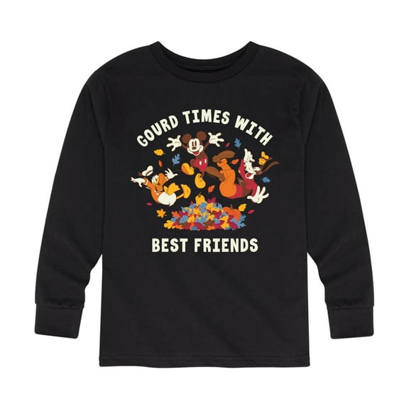 Mickey & Friends - Gourd Times With Best Friends - Toddler and Youth Long Sleeve Graphic T-Shirt