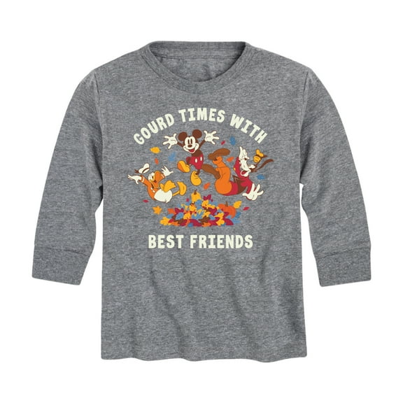 Mickey & Friends - Gourd Times With Best Friends - Toddler and Youth Long Sleeve Graphic T-Shirt