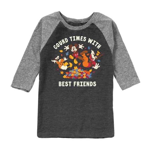 Mickey & Friends - Gourd Times With Best Friends - Toddler and Youth Raglan Graphic T-Shirt