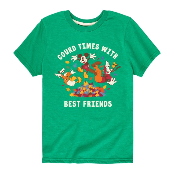 Mickey & Friends - Gourd Times With Best Friends - Toddler and Youth Short Sleeve Graphic T-Shirt