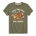 thumbnail image 1 of Mickey & Friends - Gourd Times With Best Friends - Toddler and Youth Short Sleeve Graphic T-Shirt, 1 of 4