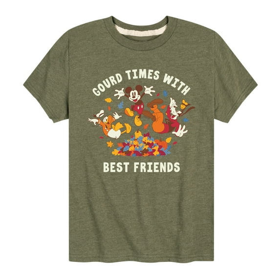 Mickey & Friends - Gourd Times With Best Friends - Toddler and Youth Short Sleeve Graphic T-Shirt