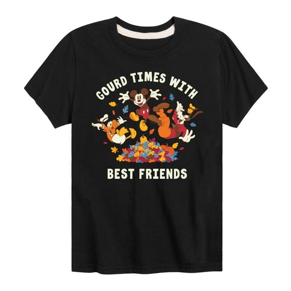 Mickey & Friends - Gourd Times With Best Friends - Toddler and Youth Short Sleeve Graphic T-Shirt