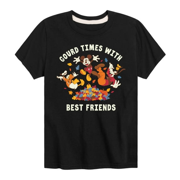 Mickey & Friends - Gourd Times With Best Friends - Toddler and Youth Short Sleeve Graphic T-Shirt