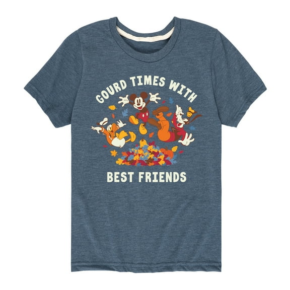 Mickey & Friends - Gourd Times With Best Friends - Toddler and Youth Short Sleeve Graphic T-Shirt