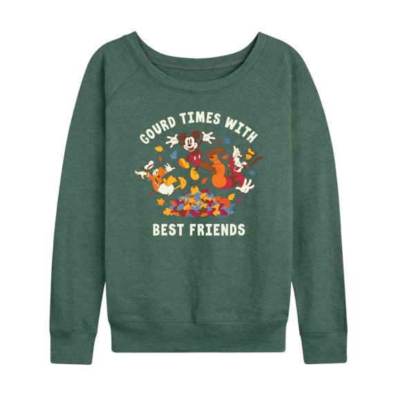Mickey & Friends - Gourd Times With Best Friends - Women's Lightweight French Terry Long Sleeve Shirt